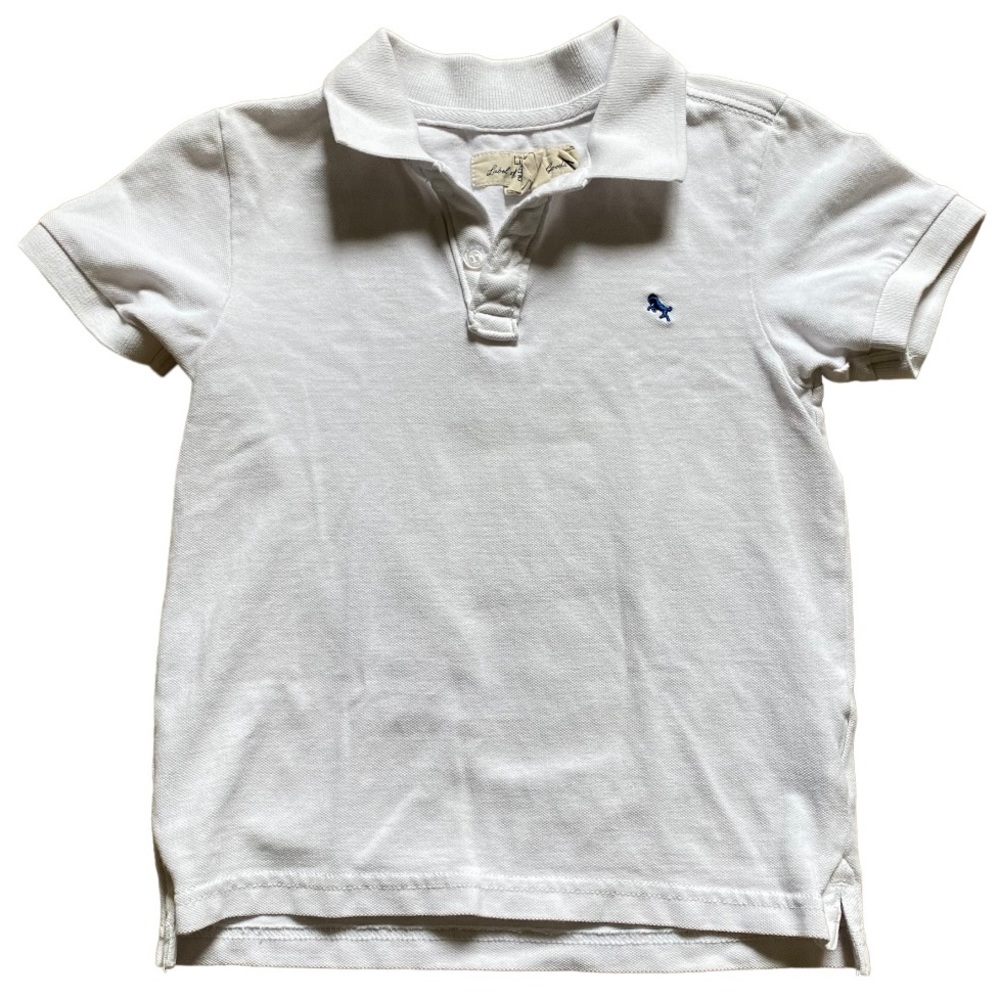 🍒4/$20 L.O.G.G. Boys White Polo Shirt 4-6yrs